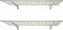 00967 2-Pack Heavy Duty Steel Garage Shelving, 45”x 15” Wall Mounted Shelve,Max Shelf Load 200 Pounds, White Powder Coated by GreenHaven Gardens