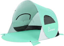 WolfWise UPF 50+ Easy Pop Up 3 Person Beach Tent Sport Umbrella Instant Sun Shelter Tent Sun Shade Canopy, Mint Green by TinyTreasures Baby Boutique