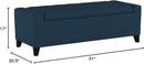 Christopher Knight Home Hikaru Fabric Storage Ottoman, Dark Blue Dimensions: 20.50”D x 51.00”W x 17.00”H by CozyNest Decor