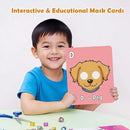 26 PCS Alphabet ABC Flash Cards with Animal Masks, Alphabet mask Cards, Giant Letter ABC Animal Faces Flash Learning Flashcards, Interactive Education Games, Learn Letters (Multicolor, 3Pcs) by TinyTreasures Baby Boutique
