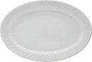 Lynns Paradise Imperial White 14-Inch Oval Platter, Set of 2, White; Heavy Duty; Chip Resistant; Lead and Cadmium Free; Freezer to Oven Safe up to 500°F by CozyNest Decor