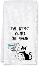 Cat Hand Towel, Funny Bathroom Kitchen Towels, Waffle Weave Microfiber Dish Cloth, Gift for Cat Lovers, Cute Kitty Tea Towel for Home by CozyNest Decor