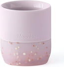 Moonkie Silicone Baby Cup 4 Months+ | Open Training Drinkware for Infants with Confetti Sprinkles | Baby-Led Weaning Essential | 2 oz (Soft Lilac, 1 Pack) by TinyTreasures Baby Boutique