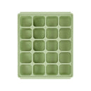 Baby Food Storage Silicone Cubes with Clip-On Lid Freezer Tray Baby Food Soups Purees Ice Easy and Safe Design Made in Korea (20 Celadon Green) by TinyTreasures Baby Boutique