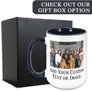 Personalized Coffee Mug, Custom Photo Text 15 Oz Ceramic Mug, Customized Picture Name Tea Cup, Unique Gift Idea, Taza Cafe Personalizadas Fotos, Cute Custom Gifts Mom Women Men, Father's Day, Black by TinyTreasures Baby Boutique