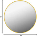 Fabuday Round Gold Mirror for Wall - 20 Inch Circle Mirror for Bathroom, Living Room Decor, Metal Golden Framed Small Circular Mirror by CozyNest Decor