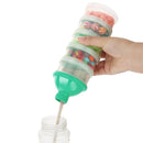 Accmor Formula Dispenser On The Go, 5 Compartments Stackable Formula Container for Travel, Baby Milk Powder Kids Snack Container, BPA Free by TinyTreasures Baby Boutique