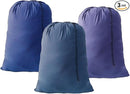 Extra Large Laundry Bag 3 Pack Travel Laundry Bags Dirty Clothes Organizer with Drawstring Closure, 30"x40", for college, dorm and apartment (Blue) by TinyTreasures Baby Boutique