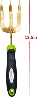 Garden Guru Titanium Hand Weeder Fork Tool – Rust Resistant – Ergonomic Handle – Great for Planting, Spreading Mulch, Weeding, Loosening & Transplanting Soil by GreenHaven Gardens