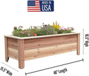 Handmade Custom Heavy Duty Rectangular Raised Cedar Wood Garden Planter Box – 46", 36", 24" – Indoor/Outdoor Farmhouse Style for Flowers & Vegetables – Made in USA (46" L x 15.5" W x 16.5" H) by GreenHaven Gardens