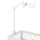 Crib Mobile Arm with Music Box,32.5 Inch White Crib Mobile Stand,Wooden Mobile Arm for Crib (2 Modes,360°Adjustable,100% Beech Wood) Baby Crib Mobile for Boy and Girl by TinyTreasures Baby Boutique