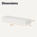 Amazon Basics Wood Floating Wall Shelves, Pack of 3, White, 15.8" x 5" x 1.8" by CozyNest Decor
