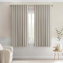 MIULEE Natural Back Tab Blackout Curtains 63 Inch Length 2 Panels Set for Living Room Bedroom Privacy, Rod Pocket/Pinch Pleat Thermal Insulated Room Darkening Pleated Light Blocking Drapes by TinyTreasures Baby Boutique
