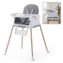 3 in 1 Baby High Chair,Adjustable Convertible Chairs Baby High Chairs for Babies and Toddlers,Portable and Easy to Clean,Gray by TinyTreasures Baby Boutique