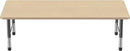 FDP Rectangle Activity School and Classroom Kids Table (36 x 72 inch), Toddler Legs, Adjustable Height 15-24 inches - Maple Top and Maple Edge by CozyNest Decor