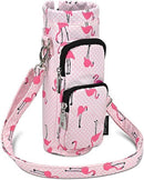 Betsey Johnson Insulated Water Bottle Pouch Holder Carrier Crossbag with Adjustable Shoulder Strap - Lightweight Polyester Accessories with Pockets Good for Hiking Sports by TinyTreasures Baby Boutique