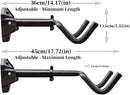 Bicycle Wall Mount Rack, Adjustable Angle, Foldable Design, with Mounting Hardware, Black (Snap fixation)