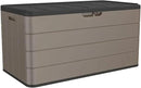 100 Gallon Plus Outdoor Storage Box Waterproof Lockable Resin Deck Box Large, Patio Storage Bin for Pool Accessories Cushion Furniture, Garden Tools, UV-Resistant Outside Delivery Brown by CozyNest Decor