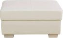Ottoman Rectangular Storage Ottoman Bench, Genuine Cow Leather Footrest, Coffee Table, Stool Footstool with Hinged Lid for Living Room, Bedroom, Entryway, White, 36.5"x28"x18.5" by CozyNest Decor
