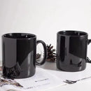 30oz Super Large Ceramic Coffee Mugs Large Handles Set of 2 (black) by CozyNest Decor