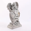 Garden Angel Statue with Cross Solar LED Light, Memorial Gifts for Loved Ones, Cemetery Grave Decorations by CozyNest Decor