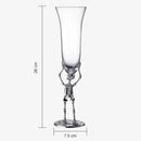 Skeleton Champagne Flute Glass | Single | 7.5oz by The Wine Savant