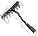 Gardening Hand Weeder Tool,Manual Weeder Tool with Detachable Blades, 4 Sizes High Carbon Steel Dual-Edge Design for Farm Garden Lawn Weed Removal, Soil Cultivation & Root Extraction (7 Tines) by GreenHaven Gardens