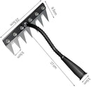 Gardening Hand Weeder Puller Tool, Manual Weeder with Detachable Blade Weeder Puller Tool,High-Carbon Steel Weed Removal Tool for Farm Lawn Garden, 5/6/7/8 Teeth Sizes (7 Teeth) by GreenHaven Gardens
