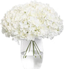 Tifuly Hydrangea Artificial Flowers -12 pcs Realistic Fake Hydrangea Silk Flowers with Stems Faux Hydrangea Flowers Heads for Office Home Party Wedding Centerpiece DIY Floral Decor (White) by CozyNest Decor