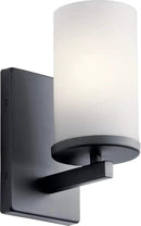 KICHLER 45495BK Crosby Wall Sconce, 1-Light 100 Watts, Black, 4.5" by CozyNest Decor