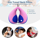 MOOB Kids Pillow Neck Pillow for Car & Airplane, Traveling Gifts for Toddler & Children U-Shape Car Seat Head Travel Neck Pillow Dark Purple by TinyTreasures Baby Boutique