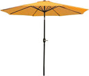 Sunnydaze Outdoor Patio Umbrella - Polyester Table Market Umbrella with Push-Button Tilt and Crank - 8 Sturdy Ribs - Gold - 9ft by GreenHaven Gardens