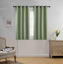 MIUCO Blackout Curtains Room Darkening Curtains Textured Grommet Panels for Kitchen 2 Panels 52x63 Inch Long Sage by TinyTreasures Baby Boutique