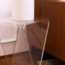 Clarte Acrylic V-Shaped End Table | Side Table for Living Room or Nighstand for Bedrooms | Premium Durable Glass-Like Design by CozyNest Decor