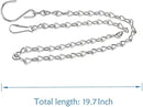 6 Pack 19.7 Inch Silver Hanging Chain for Hanging Bird Feeders, Bird Houses, Planters, Baskets, Birdbaths, Lanterns, Wind Chimes, Billboards, Signs and Ornaments by GreenHaven Gardens