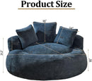 Bean Bag Chair for Adults, Comfortable Bean Bag Sofa with Back Support and Pillows, Giant Bean Bag Chairs Suitable for Living Rooms, Bedrooms and Apartments -Dark Blue by TinyTreasures Baby Boutique