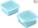 2-Cup Silicone Freezer Trays with Lids – Perfect for Meal Prep, Portion Control, and Easy Freezing-Meal Prep Container Molds for Soup,Leftovers (Aqua, 2 Pack) by TinyTreasures Baby Boutique