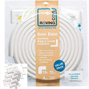 Roving Cove HeftyFit Edge Corner Protector Baby Proofing (Large 15ft Edge 4 Corners), Heavy-Duty, Soft NBR Rubber Foam, Furniture Fireplace Safety Bumper Guard, 3M Adhesive, Oyster White (Off White) by TinyTreasures Baby Boutique