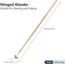 Berry&Bird Triangle Hoe, 60'' Winged Weeder Garden Hoes with Long Wood Handle, Gardener Stainless Steel Warren Hoe, Garden Weeder Hoe Tool for Quickly Weeding, Edging and Gardening Tools by GreenHaven Gardens