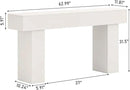 63 Inch Long Console Table for Entryway, Farmhouse Wood Rectangular Sofa Table Behind Couch Table, Narrow Entryway Table for Living Room, Entrance, Hallway, Foyer, Easy Assembly (Classic White) by CozyNest Decor