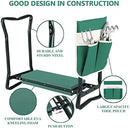 Garden Kneeler and Seat Stool Heavy Duty Garden Folding Bench with Large RemovableTool Pocket Gloves and Soft EVA Kneeling Pad for Gardening Lovers by GreenHaven Gardens