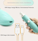 Rechargeable Baby Nail File, Fansidi Electric Baby Nail Trimmer for Newborn Infant or Toddler Toenail and Fingernail - Girls and Boys Accessory - Extra Replacement Pads Included (Blue) by TinyTreasures Baby Boutique