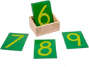Adena Montessori Wooden Math Counting,Sandpaper Numbers with Box for Toddlers Kids,Early Development Math Material for Preschool Learning Education Toys,Sensory 0-9 Cards Montessori Flash Cards by TinyTreasures Baby Boutique