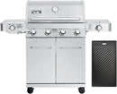 Monument Grills Larger 4-Burner Propane Gas Grills Stainless Steel with Cooking Plate(2 items) by GreenHaven Gardens
