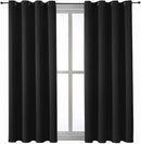 ChrisDowa Grommet Blackout Curtains for Bedroom and Living Room - 2 Panels Set Thermal Insulated Room Darkening Curtains (Black, 52 x 63 Inch) by CozyNest Decor
