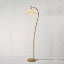 GLOBE Electric x Novogratz 61000043 62" Floor Lamp, Wood Toned, White Pleated Shade, Pivot Joint on Shade, On/Off Foot Switch, Black Cord, Modern Lighting for Living Room or Office by CozyNest Decor