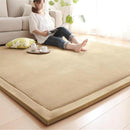 Loartee Coral Velvet Crawling Rug (5.0'x 6'8", Brown) for Toddler Children Play Area Rug Yoga Mat Exercise Pad by TinyTreasures Baby Boutique