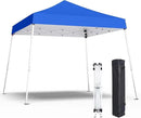 10x10 Pop Up Canopy, 300D Silver Coated Blue Fabric Outdoor Gazebo, Beach Tent Slant Legs with Storage Bag,Easy Up Sun Shade Shelter Tents with 8x8 Top Cover for Patio,Party by GreenHaven Gardens