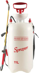 CLICIC 2.9 Gallon (11L) Lawn and Garden Portable Sprayer Pump Pressure Sprayer with Pressure Relief Valve and Adjustable Shoulder Strap for Lawns and Gardens or Cleaning Decks and Cars by GreenHaven Gardens