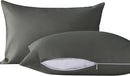 NTBAY 2 Pack Pillows with Microfiber Pillowcases, Soft Cotton Down Alternative 13x18 Zippered Pillow for Sleeping in Crib - Machine Washable - Breathable Travel Pillows, Dark Grey by TinyTreasures Baby Boutique